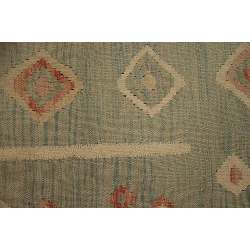 Hand Woven Oriental 100% Wool Carpet Southwestern Tribal Multi-Colored Kilim Area Rug - 8' 0'' X 4' 10''