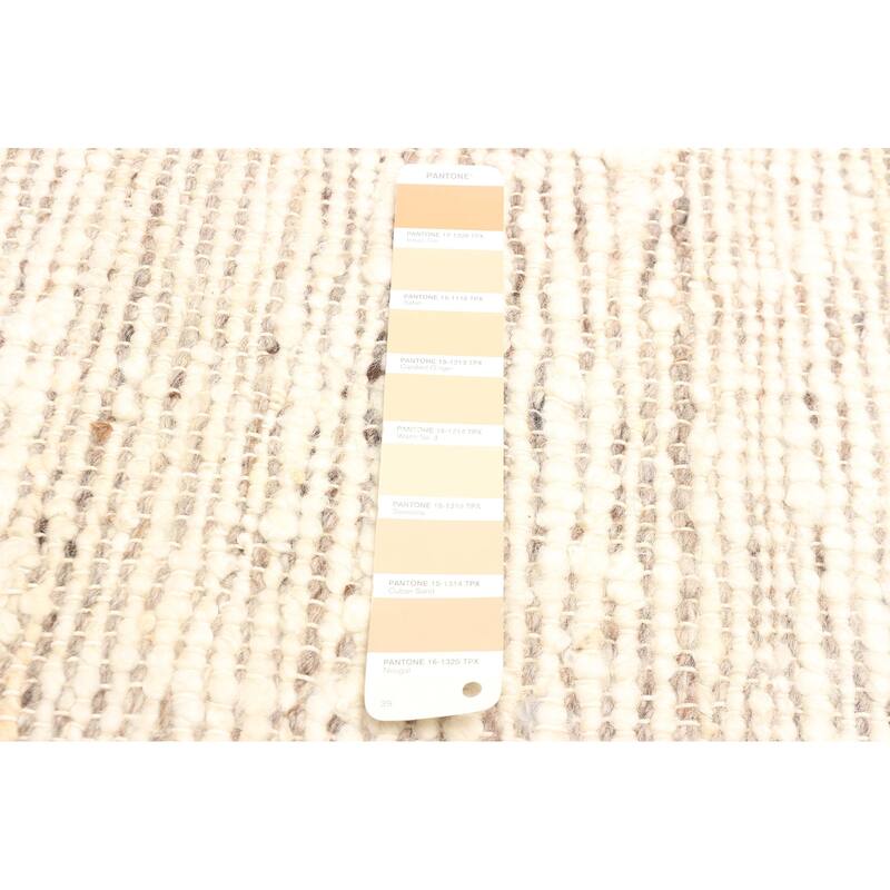 ECARPETGALLERY Braid weave Sienna Tan Wool Rug - 5'3 x 7'11