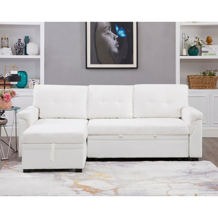 White on sale sleeper sectional