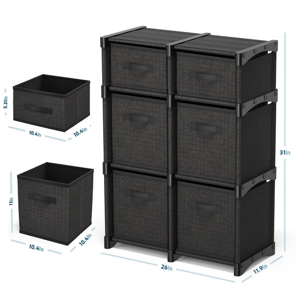 dimension image slide 3 of 6, Empyrean Cube Storage Organizer for Bedroom - Box Storage Cubby Organizer for Living Room, Office, & Playroom