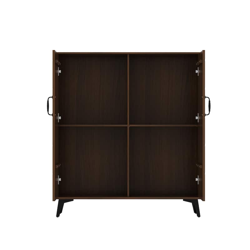Vintage Sideboard Buffet Wooden Pantry Cabinet with Adjustable Shelves