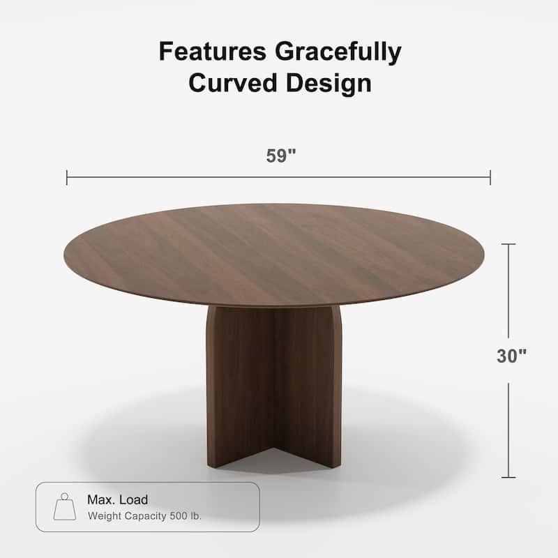 Solid Wood Round Dining Table for 4-8 People Nordic style