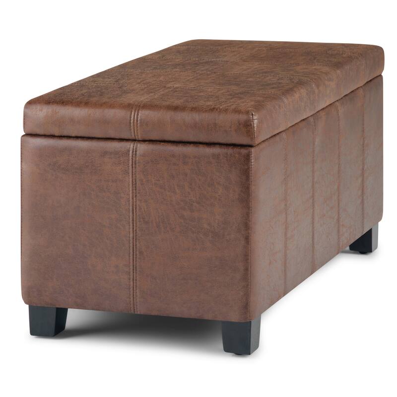 WYNDENHALL Lancaster 36 inch Wide Contemporary Rectangle Storage Ottoman