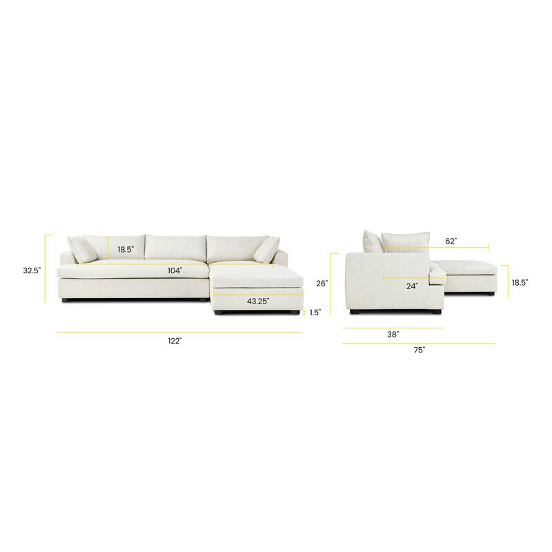 Poly & Bark Milo Left-facing Sleeper Sectional