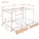preview thumbnail 14 of 12, Full Over Twin & Twin Bunk Bed, Metal Triple Bunk Bed with Drawers and Guardrails