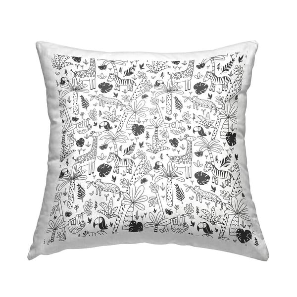 slide 2 of 8, Stupell Patterned Safari Animals Casual Nursery Printed Throw Pillow by Lisa Perry