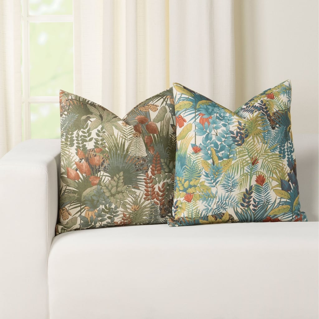 Wonderland Jungle Print Throw Pillow