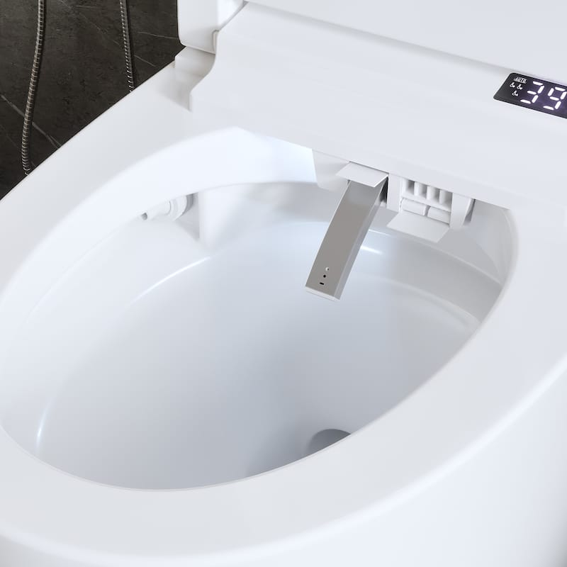 Smart Bidet Toilet: Heated Seat, Hot Water, Rear & Feminine Wash, Foot Flush