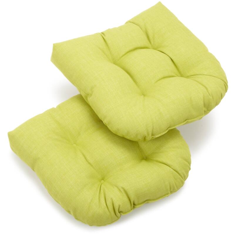 Blazing Needles 19-inch All-weather Patio Chair Cushions (Set of 2) - Lime