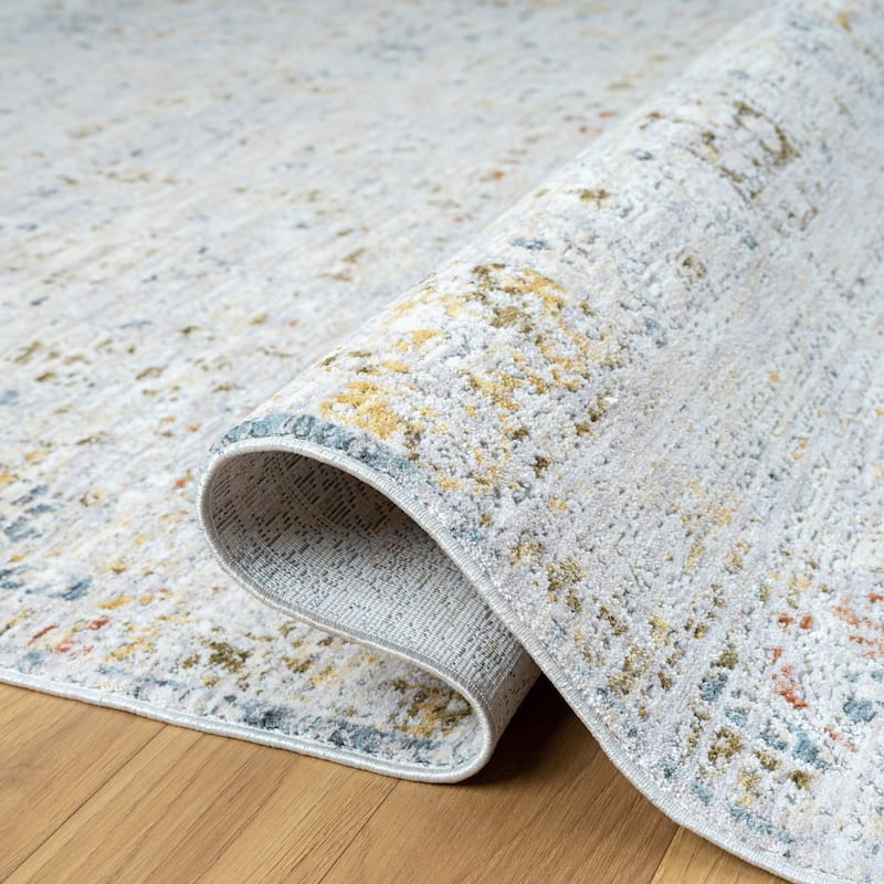 Sevita Light Gray/Blue Classic Traditional Indoor Area Rug