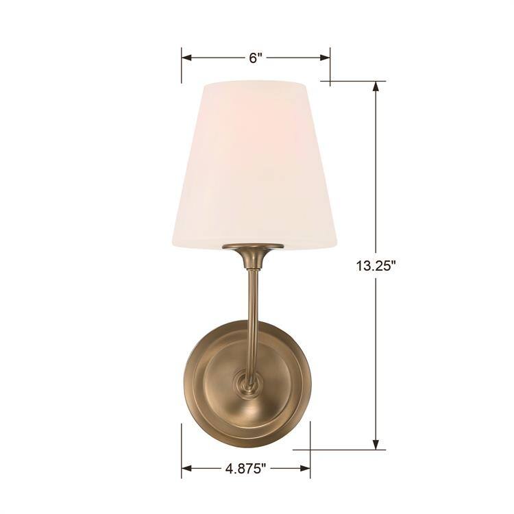 Libby Langdon Sylvan 1 Light Vibrant Gold Wall Mount - 6'' W x 13.25'' H x 9.75'' D