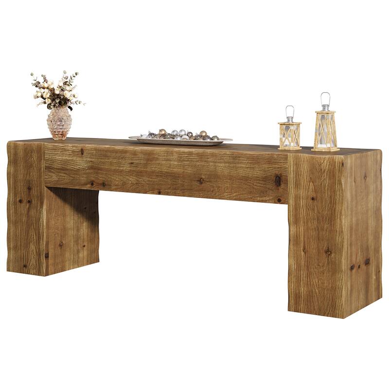 Solid Wood TV Stand for 65 Inches TV, 63 Inches Rustic Media Console