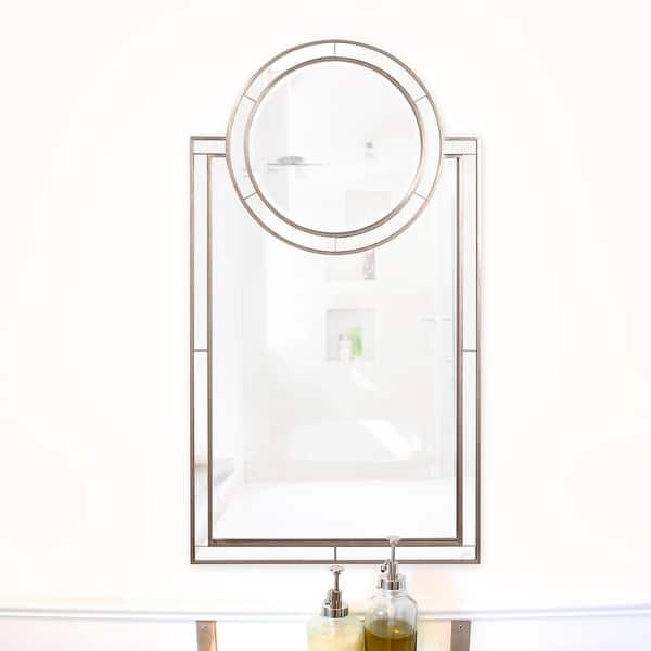 Shop Neopolitan Rectangle Vanity Mirror Silver Overstock 8550154