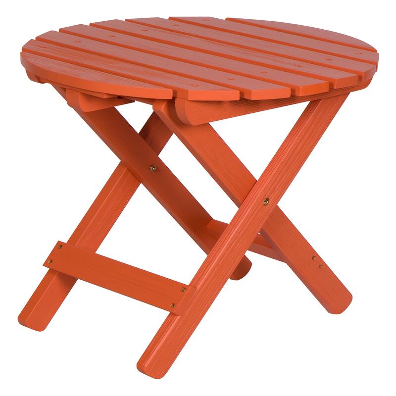 Porch & Den All Weathered Round Adjustable Folding Table
