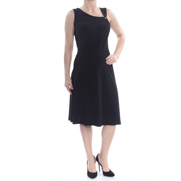 dkny black sleeveless dress