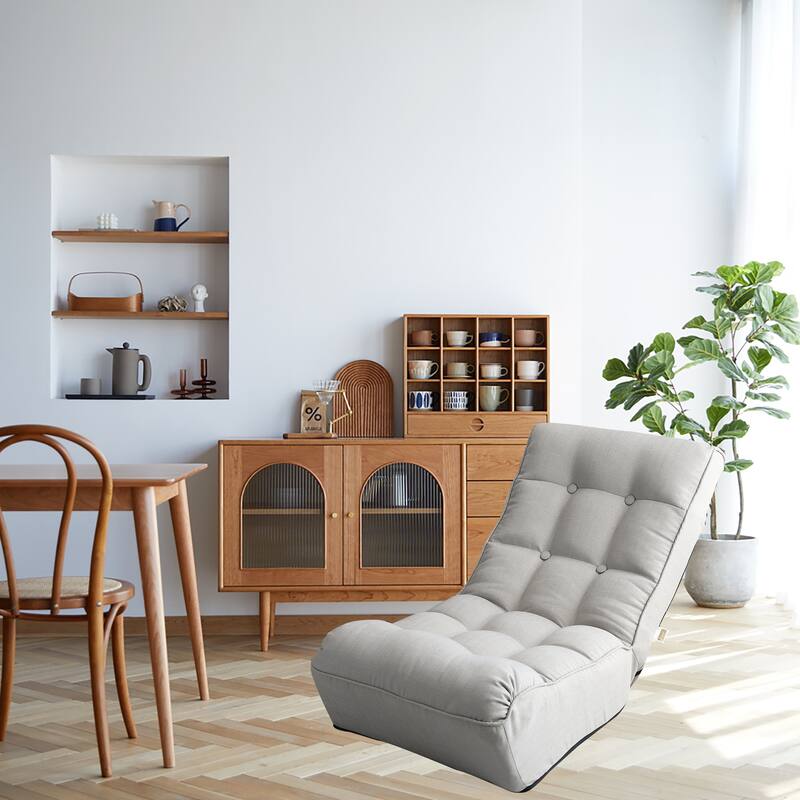 Anmytek Indoor Outdoor Japanese Tatami Reclining Chair - Adjustable Compact Leisure Sofa