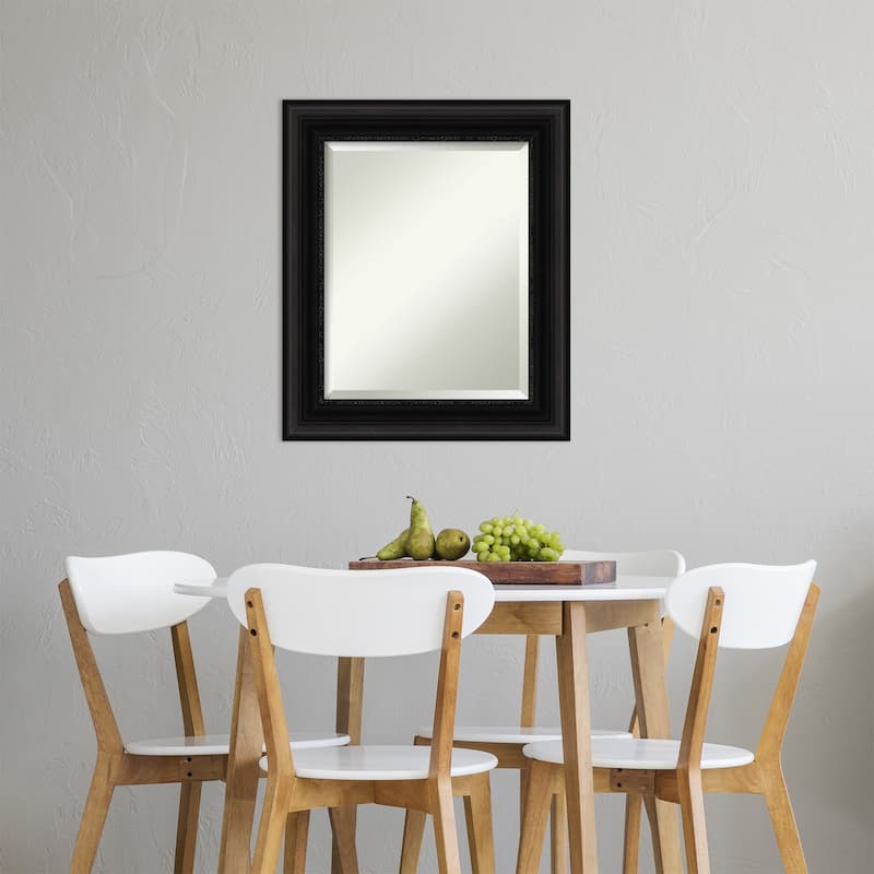 Beveled Wall Mirror - Parlor Black Frame
