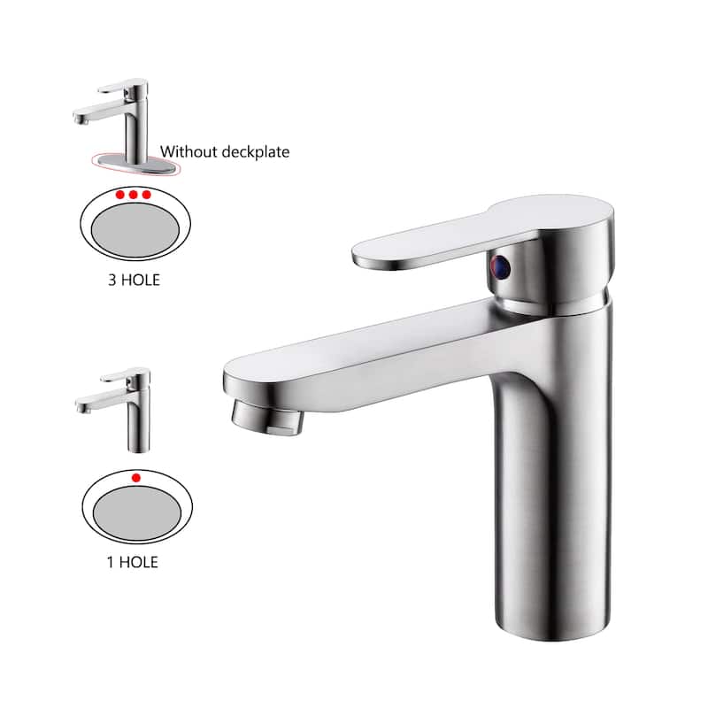 Topcraft Single Handle Single Hole Bathroom Faucet Bathroom Vessel Faucet
