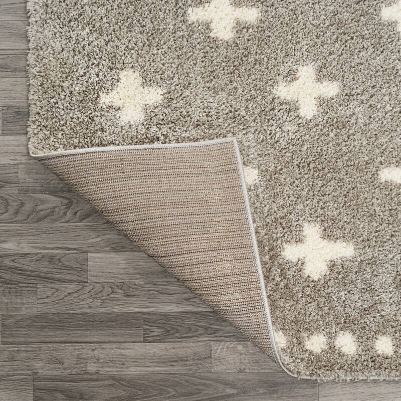 JONATHAN Y Calvia Berber Geometric Shag Area Rug