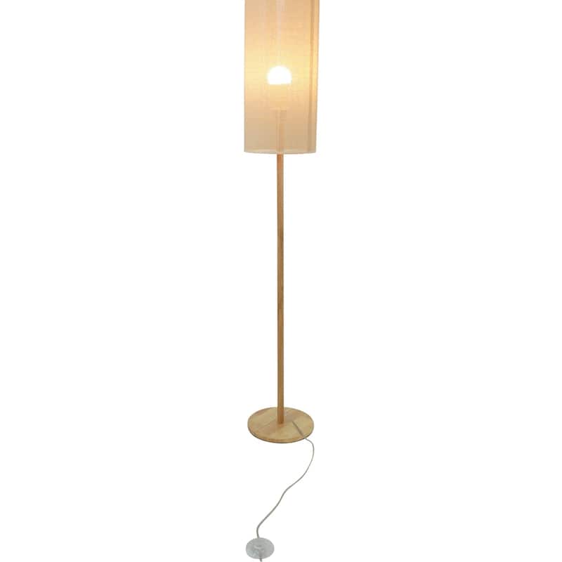 Height Floor Lamp, Modern Standing Light for Living Room, Bedroom & Study Area Lighting, Floor Lamp - Oak and Natural 110-120V - Brown