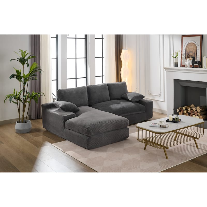 99*69" Modular L-Shape Sectional Living Room Sofa & Chaise