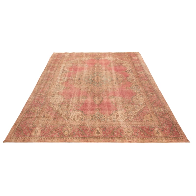 ECARPETGALLERY Hand-knotted Antalya Vintage Dark Pink Wool Rug - 9'3 x 12'4