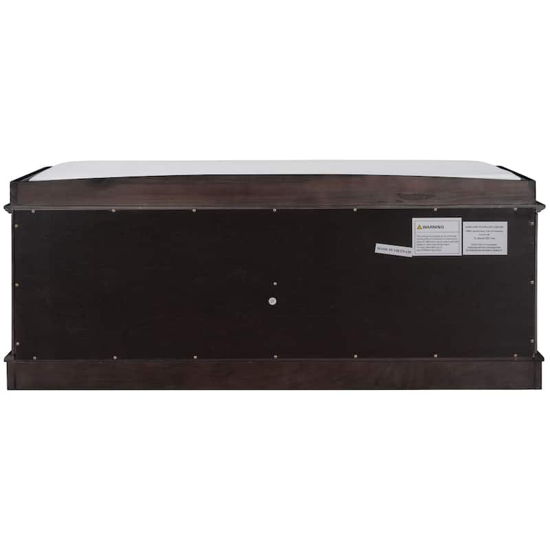 Storage Bench with 4 Doors and Adjustable Shelves