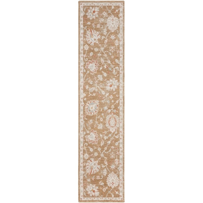 Nourison Asher Bordered Area Rug - Mocha - 2'3" x 10'2"