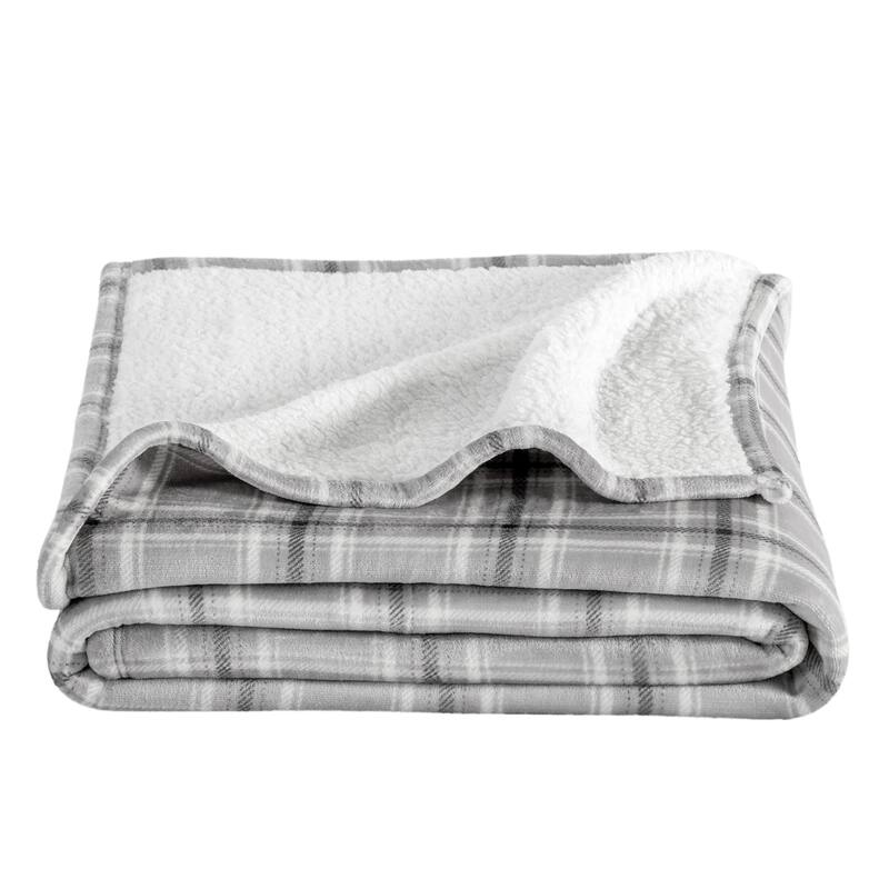 Bare Home Sherpa Fleece Blanket - Reversible Plush Bed Blanket