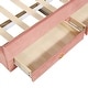 preview thumbnail 57 of 55, Upholstered Bed Frame with Trundle, Drawers, Embedded LED Headboard