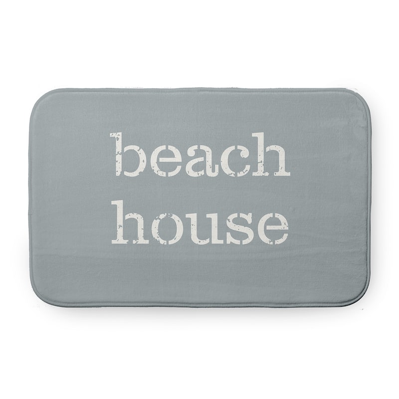 Beach House Bathmat - Pretty Grey - 34" x 21"