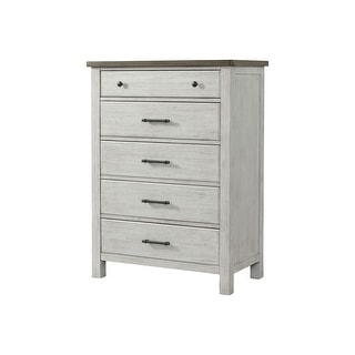 Timber Ridge 5-Drawer Wood Chest, Weathered Washed Sierra