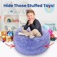 preview thumbnail 18 of 23, Cheer Collection Shaggy Bean Bag and Stuffed Animal Storage Case