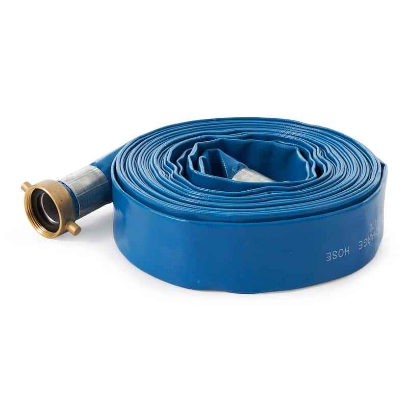 Apache 98138015 1.5 Inch Diameter 50 Foot Length 75 PSI PVC Lay Flat Hose, Blue - 8