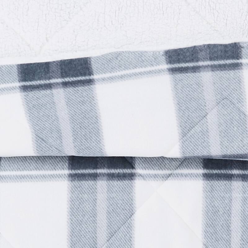 Cannon Cozy Teddy Plaid 3 Piece Comforter Set