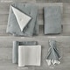 preview thumbnail 2 of 3, Cloud Muslin Grey/White 5pc Bedding Set - Levtex Baby