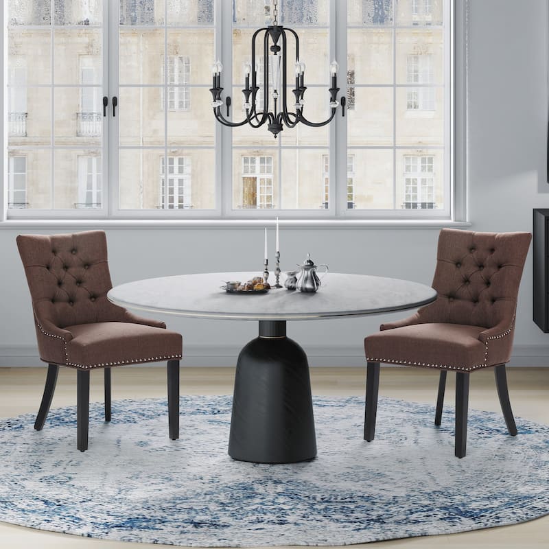 Grandview Tufted Dining Chair (Set of 2) Upholstered - Brown