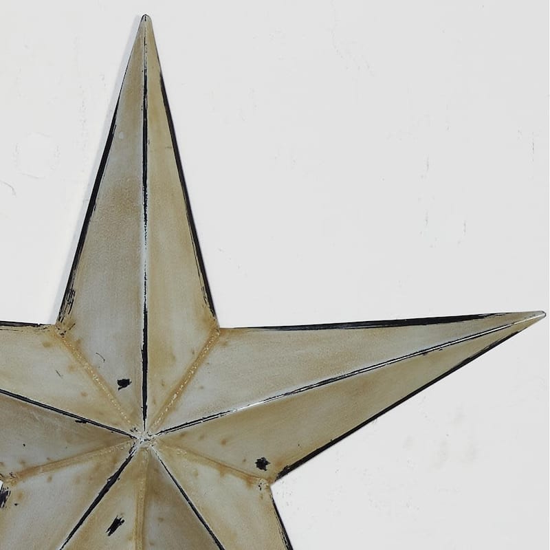 Metal Star Indoor Outdoor Home Wall Decor - Set of 3 Light Brown - Roche River Decor
