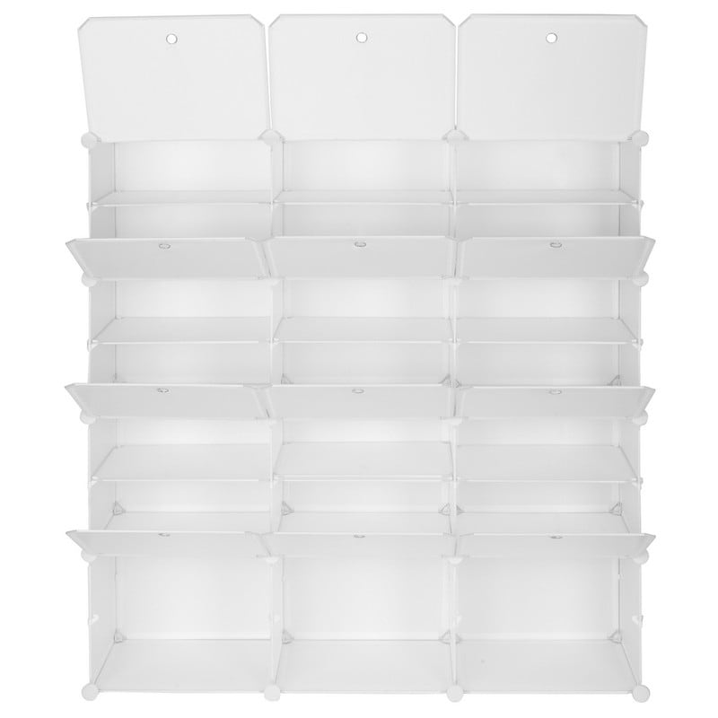 7-Tier Portable 28 Pair Shoe Rack Organizer 14 Grids Tower Shelf Storage  Cabinet Stand Expandable for Heels, Boots, Slippers, Black