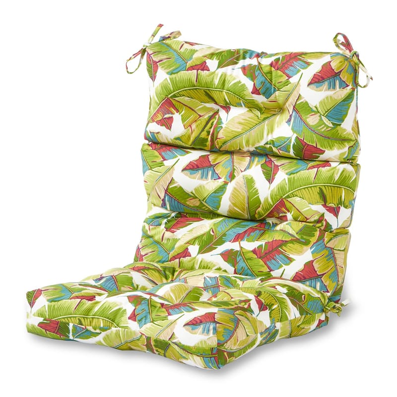 44x22-inch Outdoor High-Back Palm Leaf Chair Cushions (Cushion Only) - Palm Leaves Multi