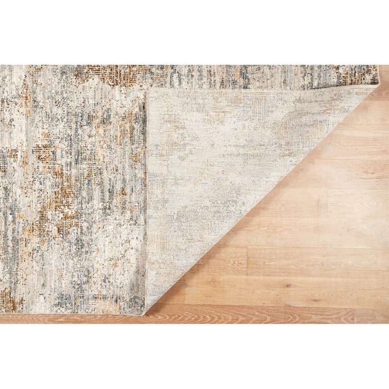 Terra by Obeetee Impressions Abstract Blue Rug