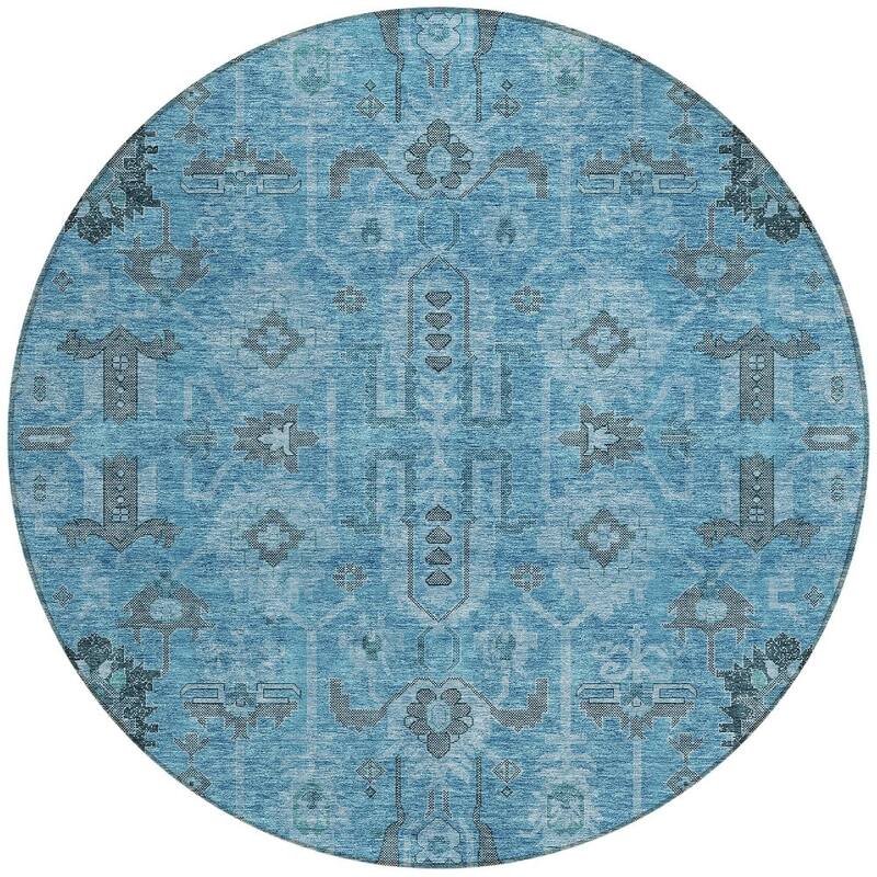 HomeRoots Oriental Traditional Rectangle Outdoor Rug