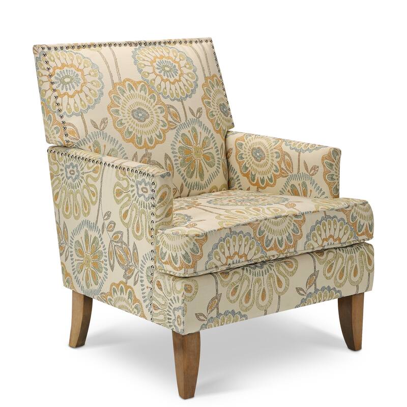 GDFStudio - Bella Modern Accent Chair for Living Room with Birch Legs and Comfortable Fabric Upholstery