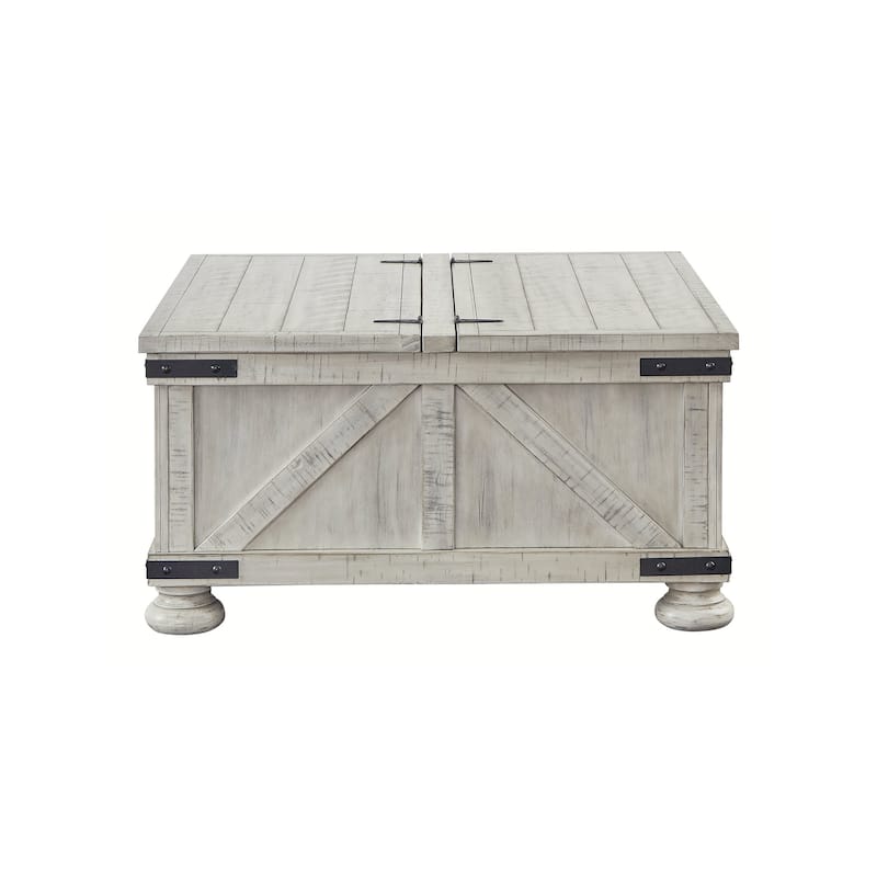 Signature Design by Ashley  Carynhurst Cocktail Table with Storage - 36"W x 36"D x 18"H