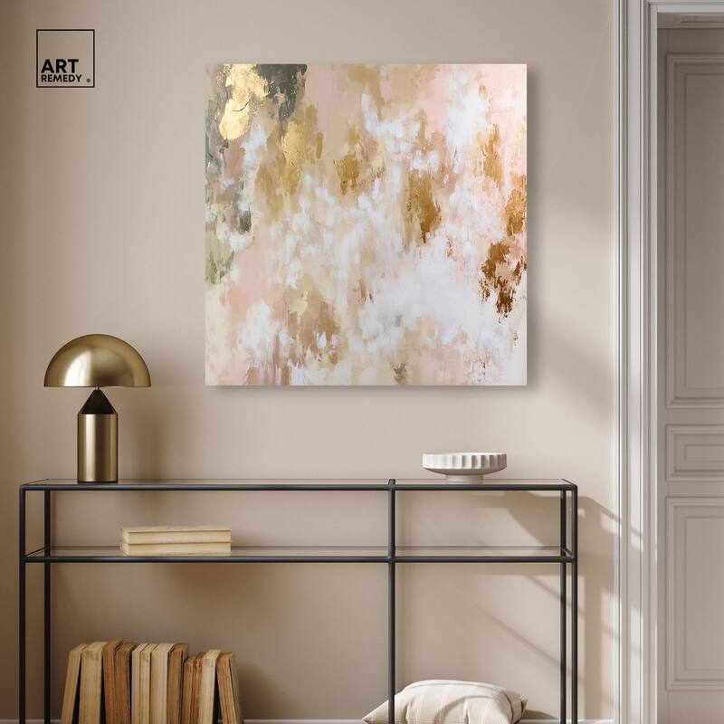 Golden Glimmer Gesture III Canvas by Art Remedy, Gallery Wrapped