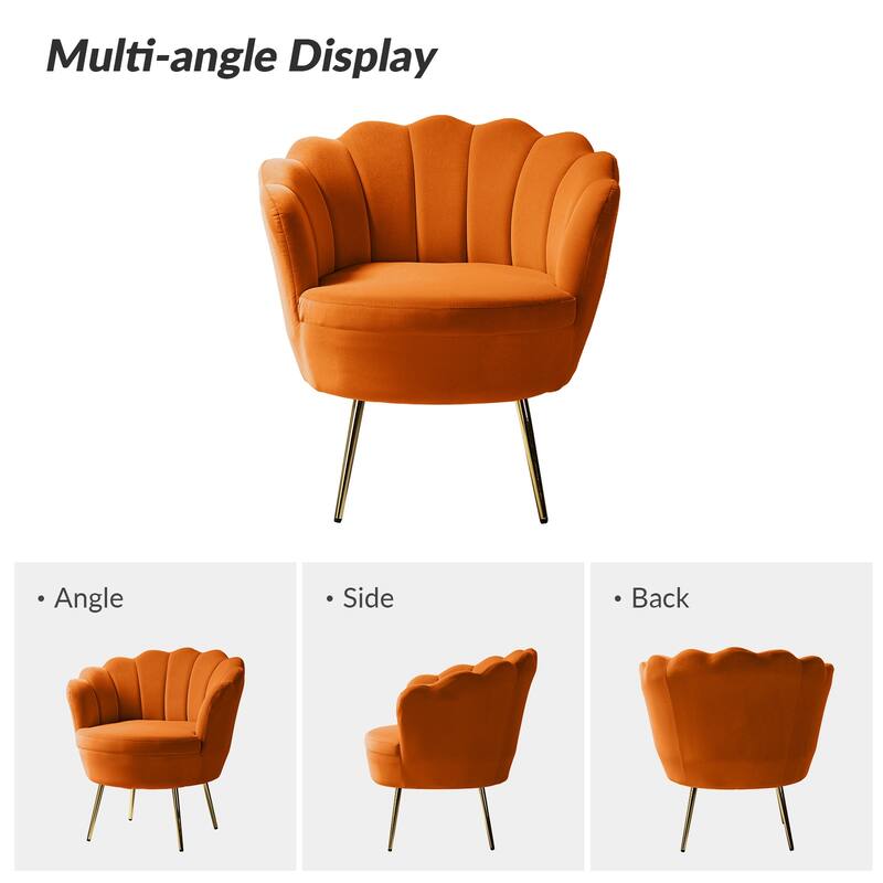 Xabier Cute Modern Upholstered Barrel Chair Accent Chair with Tufted Back Set of 2 by HULALA HOME