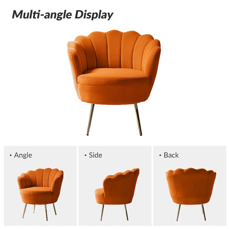Xabier Cute Modern Upholstered Barrel Chair Accent Chair with Tufted Back by HULALA HOME