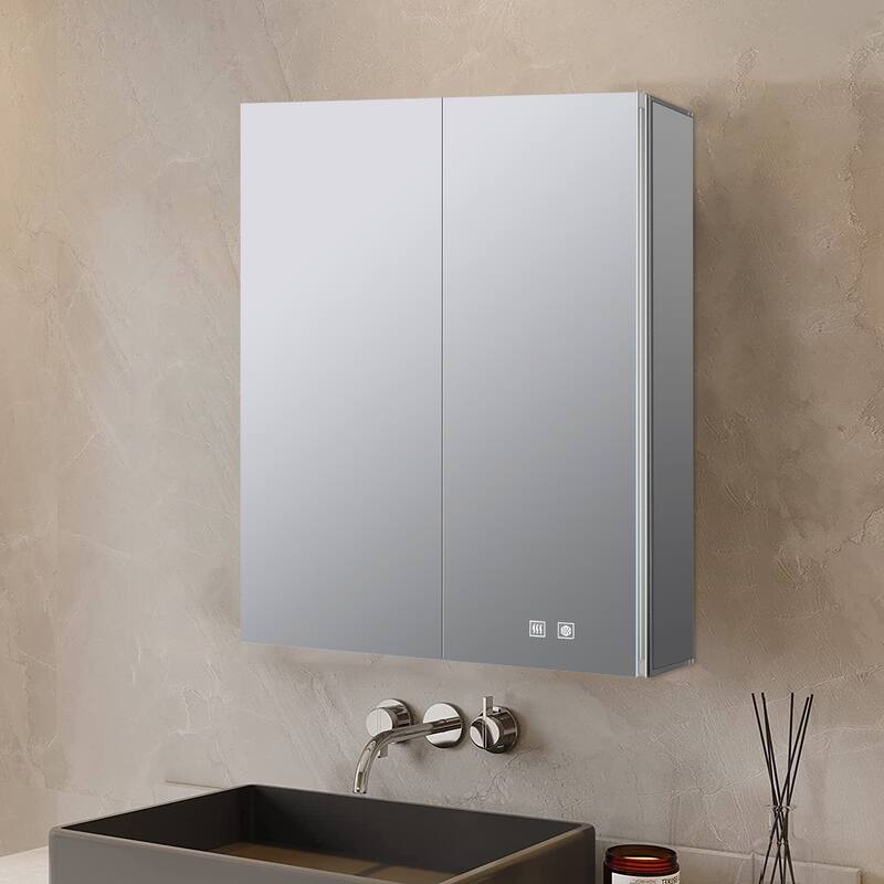 Corsica Surface-Mount LED Mirror Medicine Cabinet with Defogger