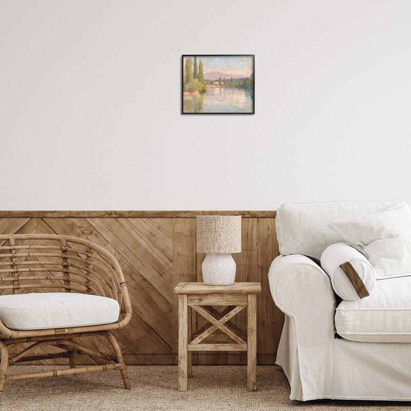 Stupell Place By The Lake Framed Giclee Art Design By Petal Prints Design