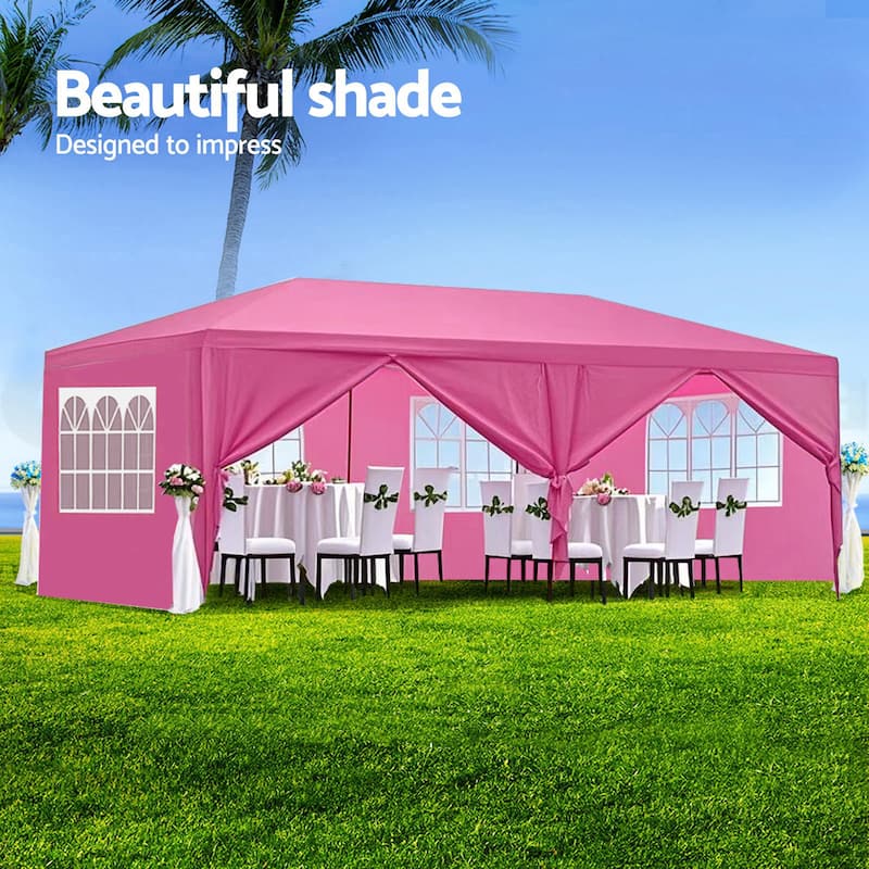 10 x 20 Wedding Party Canopy Tent Outdoor Gazebo with 6 Removable Sidewalls